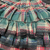 DAIIIBABYYY  -  European Subculture Lolita Lolita Red Green Plaid Lace Cake Tutu Skirt Women‘s Shopping Popular Y2K Versatile Clothing Miniskirt