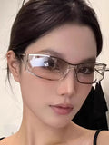 Daiiibabyyy  New Vintage Sunglasses Women Men Fashion Y2K Brand Designer Black Gradient Sun Glasses Steampunk Glasses Shades Glasses Eyewear