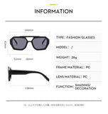DAIIIBABYYY  -  Leopard Trendy Women Sunglasses Square Chic Decorative Beach Sun Shades for Outdoor Travelling with UV Protection