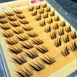 Daiiibabyyy  8 Rows Wispy Dense Foxes Y2k False Eyelashes Natural Look Daily Wearing Manga Eyelash Extension For Makeup Pure Desire Style