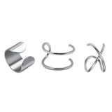 Daiiibabyyy  Vintage Y2K Punk Ear Clips Non Piercing Fake Earrings for Women Hip Hop Ear Rings Unisex Simple Clip Earring Jewelry Accessories
