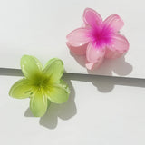 Daiiibabyyy  Bohemian Flower Hair Claw Clip For Women Sweet Floral Hair Claws Crab Clamp Barrettes Hawaiian Headwear Beach Accessories Girl