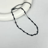 Daiiibabyyy  Simple Vintage Black Cross Chain Choker For Men and Women Goth Hip Hop Necklace Party Fashion Jewelry y2k