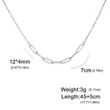 DAIIIBABYYY  -  Stainless Steel Paper Clip Link Chain Necklace for Women Gold Color Trendy Jewelry on The Neck New In Birthday Gift