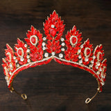 Daiiibabyyy  Korean Bridal AB Crystal Rhinestone Big Tiaras Crowns For Women Girls Wedding Party Crown Hair Dress Jewelry Accessories