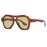 Daiiibabyyy  Retro Women Double Beam Sunglasses Brand Designer Glasses New Ins Fashion Gradient Eyewear Men Eyeglasses UV400 Goggles