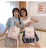 Daiiibabyyy  Women's Fashion Bag Sweet Lace Backpack Women's Small Backpack  Ladies' Backpack Lightweight Travel Backpack Kawaii Smalll Bag