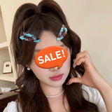 DAIIIBABYYY  -  6pc Retro European and American Plaid Red BB Hairpin Hair Side Clips for Women Girls Gift Hair Accessories Headwear Ornament