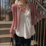 DAIIIBABYYY  -  French Sweet Temperament Bow Double Hem Small Suspender Women Summer New Gentle Loose Vest Sleeveless Top