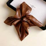 Daiiibabyyy  Korean Square Pleated Pattern Hair Ring Ins Fashion Simple High-end Hair Tie Temperament Hair Accessory