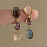 Daiiibabyyy  Elegant Freshwater Pearl Hoop Earrings For Women Luxury Vintage Tassel New Year's Jewelry Accessories
