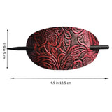 Daiiibabyyy  Fashion Leather Hair Clip with Stick Hair Barrette Hair Tie Hair Slide Oval Shape Hair Pins Ponytail Holders Hair Styling Tools