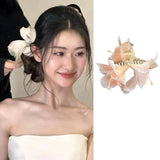 DAIIIBABYYY  -  Sweety Bohemia Hair Claw For Women Rhinestones Butterfly Flower Tassel Shark Gripper Summer Fairy Gauze Flower Hair Clip Hairpin