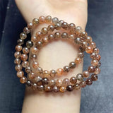 DAIIIBABYYY  -  Natural Black Gold Rutilated Quartz Triple Circle Bracelet For Women Men Love Gift Crystal Beads Strands Jewelry Gift 1PCS