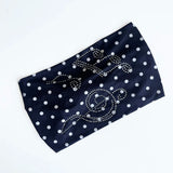 Daiiibabyyy  Ladies Polka Dot Hot Diamond Hairband Fashion Retro Wide Side Elastic Bandana Punk Hip Hop Performance Queue Dating Headwear