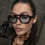 Daiiibabyyy  Unisex Sunglasses European American Double Beam Irregular New Retro High Quality Luxury Brand Personalized Popular Sunglasses