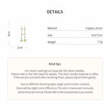 Daiiibabyyy  New Trendy Multicolor Butterfly Drop Earrings Long Tassel Water Drop Zircon Dangle Earrings Sweet Ear Hooks for Women Holiday K