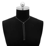 DAIIIBABYYY  -  Simple Bowknot Drawstring Long Necklace for Women Korean Fashion Sweater Chain Trend Jewelry Accessories Gifts Wholesale