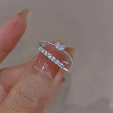 DAIIIBABYYY  -  2PCS/Set Opening Ring Personalized Design Ring Temperament Jewelry