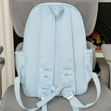 Daiiibabyyy  Women Students Sweet Patchwork Contrast Color Backpack Preppy Y2k Aesthetic Cute Schoolbags High-capacity Kawaii Chic Backpacks