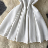 DAIIIBABYYY  -  Sexy pleated Off Shoulder Three-dimensional flower ruffle Dress Chic Vintage Evening Party Club  Women Chic puff dresses