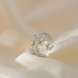 Daiiibabyyy  New Stainless Steel Double Layer Star Waterproof Rings for Women Gold Color Opened Star Rings Cute Wedding Jewelry Gifts