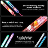 Daiiibabyyy 12/24pcs Flashing LED Wand Sticks Glowing Cheer Wands Multicolor Light Up Wands With Lanyards For Music Concert Party Favor