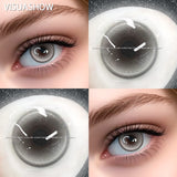 Daiiibabyyy  1 Pair Monaco Blue Color Contact Lenses Color Brown Purple Green Grey Cosmetic Lens Half Yearly Natural Fashion Beauty