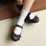 DAIIIBABYYY  -  Fashionable High heels Women's Mary Jane Shoes Buckle Sweet butterfly knot Single Shoes JK uniform Shoes Large size 48