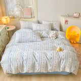 DAIIIBABYYY  -  A-class mother and baby cartoon washed cotton four piece set for bed, ins style bed sheets, duvet covers, dormitory duvet