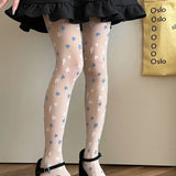 DAIIIBABYYY  -  Y2k Romantic Star Jacquard Stockings Women Sexy Lolita JK Pantyhose Thin Sexy Waist Party Cosplay Tights Lingerie Underwear