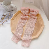 DAIIIBABYYY  -  2Pcs Lace Summer sunscreen Arm Sleeve UV protection Lace floral ice Sleeve Breathable Mesh Thin Driving and Cycling arm Cover