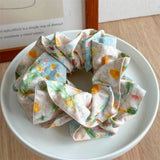 DAIIIBABYYY  -  Ins Hot Sale High-Grade Fashion Handcrafted  Fabric Colorful Elastic Scrunchies For Women Girls Refreshing Ponytail Head Rope