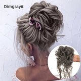 Daiiibabyyy  Synthetic Hair Bun Chignon Messy Curly Hair Band Elastic Scrunchy False Hair Pieces For Women Hairpins Black Brown