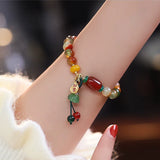 Daiiibabyyy  New Ethnic Style Natural Stone Beads Bracelet for Women National Handmade Fashion Design Hand Rope Tassels Fashion Jewelry Gifts