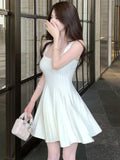 DAIIIBABYYY  -  Y2K Sweet Pleated Mini Dress for Women Sexy Spaghetti Strap Birthday Party Short Dresses Korean Female One Piece Vestidos Mujer
