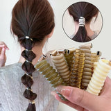 DAIIIBABYYY  -  Fashion Ponytail Elastic Hair Bands Rubber Hair Ties Bundle Scrunchies Telephone Wire Hair Accessories Hairbands Women Headband