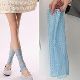 Daiiibabyyy  Colorful Ins Polka Dot Socks for Summer Thin Silk Sheer Breathable Leg Warmers Cute Footless Ankle Cuffs Trendy Calf Sleeves