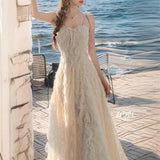 Daiiibabyyy  Sweet Feather Bow Dress Women Fashion Summer Chain Sling Robe Femme Vestidos Sexy Party Beach A-line Pleated Cute Dresses