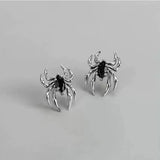 Daiiibabyyy Gothic Retro Old Spider Zircon Earrings Women Fashion Design Black Zircon Earring Party Jewelry Gifts Wholesale