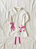Daiiibabyyy   Fashion Japanese Subculture Note Printed Short Sleeved Shirt Women Ins Unique Slim Fit Slimming Top