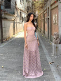 DAIIIBABYYY  -  Fantasy Feather Flowing Light Temperament French Summer Strap Dress Female Spicy Girl Thin A-line Long Vestidos