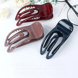 Daiiibabyyy Korean Solid Color Frosted Hair Claw Simple Elegant Acrylic Hair Clips Hairpins Barrette Headwear Women Girls Hair Accessories
