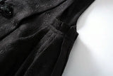 DAIIIBABYYY  -  Spring Autumn New Chinese Style V-neck Jacquard Vest Jackets Women's Retro High-end Buckle Side Pleated Loose Casual Waistcoat
