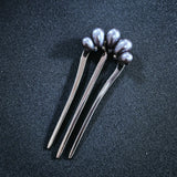 Daiiibabyyy  Metal Pearl Hairpins Metal U-Shaped Hair Clip Pins Vintage Long Thick French Pins Hair Sticks For Women Gifts