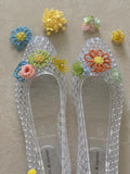 Daiiibabyyy  Crystal Handcrafted Beaded Jelly Shoes Shoes Buckles Sandals Accessory DIY Decorative Shoe Flower Slippers Jewelry Accessories