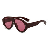 Daiiibabyyy  Fashion Retro Pilot Sunglasses for Women Leopard Blue Lens UV400 Shades Punk Trendy Frame Outdoor Sun Glasses for Men Women
