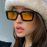 Daiiibabyyy  Vintage Rectangle Sunglasses Women Designer Casual Sun Eyewear Female Male Outdoors Classic Mirror Shades UV400 Eyeglasses