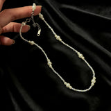 Daiiibabyyy  New Trendy Handmade Pearl Beadeds Chain Choker Necklace For Women Elegant Fashion Charm Aesthetic Jewelry Accessories Wholesale