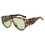 Daiiibabyyy  Retro Luxury Oversized Oval Sunglasses Women New Fashion Vintage Large Frame Sun Glasses Men Black Shadow Female